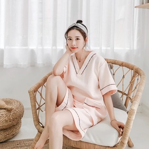 Traje de sauna para mujer 100% algodón puro, tallas grandes XL XXL 3XL 4XL 5XL 6XL para sauna, aguas termales y baño de belleza - Product Image 1
