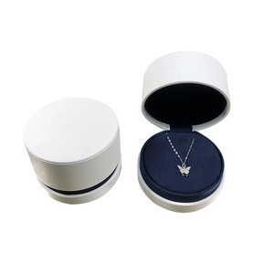 Luxury Biodegradable Cylinder Round Boxes Jewelry Packaging <b>Rings</b> Necklaces Gift Custom Round Jewelry Packaging for Jewelry - Product Image 4