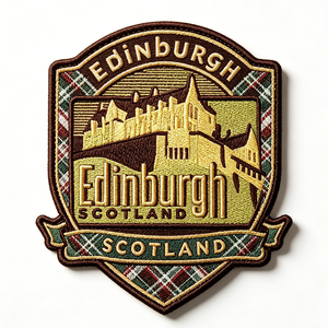 Parche Bordado de Edimburgo, Escocia, Circular, para Coser, de Tela Tejida, Decoración, Regalo - Product Image 6