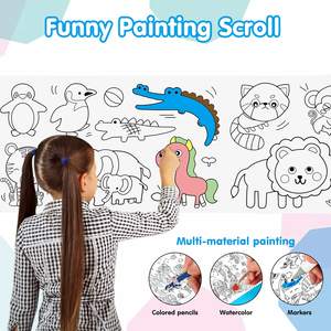 Rouleau <span class=keywords><strong>de</strong></span> papier <span class=keywords><strong>à</strong></span> colorier personnalisé DIY pour le <span class=keywords><strong>dessin</strong></span> des enfants, le graffiti, impression flexographique, papier offset <span class=keywords><strong>de</strong></span> haute qualité - Product Image 1