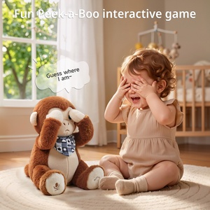 Tumama Peek-a-Boo Affen-Plüschtier für 18 Monate alte Kleinkinder Batteriebetriebenes Interaktives Animiertes Stofftier mit Ton & Bewegung - Product Image 2