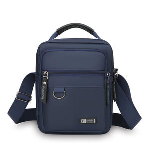 LJD8616 Bolso de hombro de nailon para hombre, azul oscuro, pequeño, ligero, vertical, tipo bandolera, para uso diario - Product Image 3