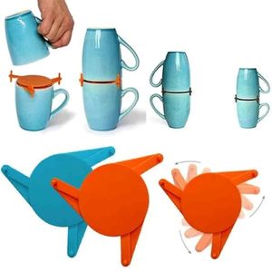 Support de tasses empilable et réglable en ABS, organiseur de mugs, sous-verres, empileur de vaisselle, rangement de boissons pour cuisine - Product Image 1
