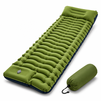 Matelas de camping gonflable ultraléger en TPU avec pompe à pied intégrée, oreiller intégré, matelas pneumatique portable, randonnée, extérieur, imperméable