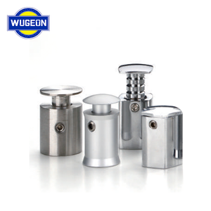 Wugeon פליז שטוח שלט העליון שטוח עם קיר לוקטור הר סימן זכוכית מחזיק סיכה standoffs סוגר עבור תצוגות עם סט בורג - Product Image 3