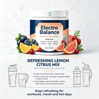 Poudre d'électrolytes citron et lime ODM OEM à hydratation rapide favorise la récupération et l'énergie, sans sucre, naturelle, pour le fitness et les athlètes
