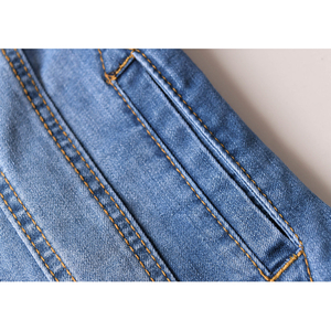 Chaqueta de mezclilla clásica de manga larga para hombre, chaqueta de mezclilla de moda con botones resistentes para la decoración del patrón de la temporada de primavera - Product Image 3