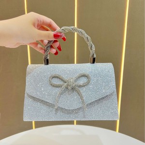 High-end Polyester Clutch <b>Bag</b> With <b>Sequin</b> Bow Design Magnetic Buckle Closure European-American Style Tanjing - Product Image 1