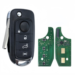 Llave de Control Remoto para Auto MS de 4 Botones, 433 MHz, Chip MQB48, para FIAT, JEEP, DODGE, Repuesto Megamos AES, Llave Plegable con Hoja Sin Cortar - Product Image 2