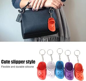 Kawaii Style <b>Mini</b> Sandals Keychain Soft Silicone Slipper Keyring for <b>Backpack</b> Purse Charm Funny Shoe Accessories for Kids RTS - Product Image 3
