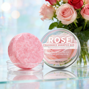 Rose Solid <b>Shampoo</b> Bar Handcrafted All Natural <b>Shampoo</b> Soap Hair Growth Strengthening Hair Care Vitamins for Damage Repair - Product Image 2