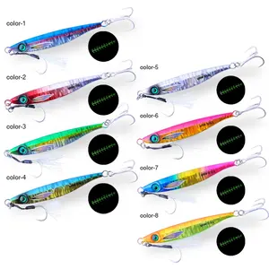 FJORD nouvelles couleurs 40G 60G jigging leurre lueur leurres de pêche en eau salée gabarits de pêche avec effet UV gabarit en métal