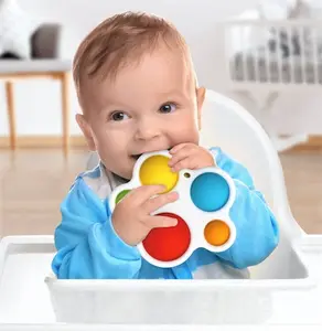 Baby Push And Pop Toy Portable Sensory Delight Color Cute Doll Shape Baby Toy For Age 10Month