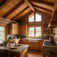 Hébergement en maison préfabriquée de luxe rustique, maison en bois pour villa, tourisme en bord de mer, hôtel, appartement