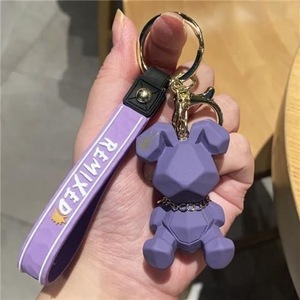 Hecion Nouvelle Collection Adorable Petit Ours Cool <span class=keywords><strong>Dessin</strong></span> <span class=keywords><strong>Animé</strong></span> 8 Couleurs Porte-clés Mignon pour Voiture Cadeau d'Anniversaire Mode DIY Chaîne de Clés - Product Image 4