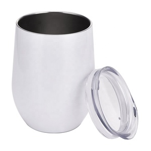 Verre à vin sans pied en acier inoxydable à double paroi, isolé, à paillettes, 12 oz, personnalisable, pour sublimation, vente en gros depuis entrepôt américain, CE/EU - Product Image 2