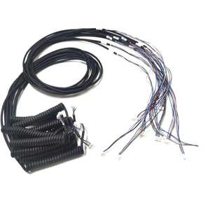 Câble spiralé 5x26AWG avec connecteur JST, <span class=keywords><strong>gaine</strong></span> en PU, fil flexible pour connexion de pont gauche/droit de la carte mère - Product Image 1