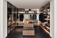 Armoire pliante moderne en MDF - Ensemble de meubles de chambre à coucher durables avec portes coulissantes