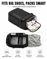 Sac à dos de voyage multifonctionnel en gros pour usine, sac à dos de sport décontracté avec compartiment pour ordinateur portable 16 pouces, poche à chaussures et sac étanche pour articles mouillés