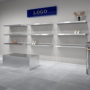 Estantes de Acero Inoxidable de Alta Gama para Colgar en la Pared: Ideales para Exhibición de Zapatos y Bolsos en Tiendas de <span class=keywords><strong>Ropa</strong></span> y Calzado - Product Image 4