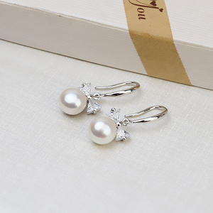 S925 <b>Silver</b> Cross Chain 8cm Long Tassel <b>Earrings</b> for Women Non-Universal DIY <b>Pearl</b> Accessories 4433 - Product Image 3