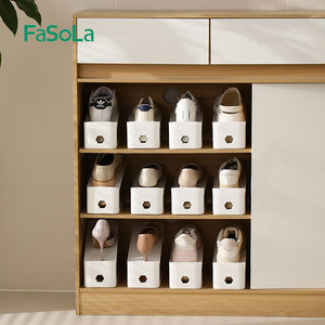 FaSoLa Doppelschicht-Schuh regal halterung mit verdicktem, einfachem Aufbewahrung werkzeug Einstellbare Schicht abscheider Einfacher Schuh organisator - Product Image 3