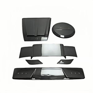 Pour Mercedes Classe <span class=keywords><strong>G</strong></span> W464 G63 <span class=keywords><strong>Brabus</strong></span> - G800 : Capot en carbone sec, lampe de toit, becquet arrière, cache-roue de secours, pièces de mise à niveau extérieures - Product Image 1