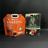 Pochettes souples de 1L à 5L de qualité alimentaire avec valve, distributeur de boissons avec robinet en plastique, sacs à boisson de 1 gallon, conteneur à eau avec bec verseur