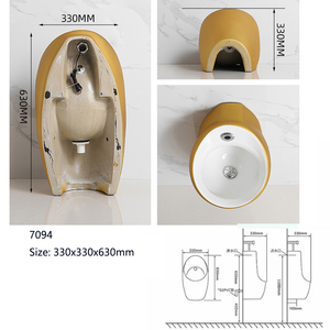 <span class=keywords><strong>Urinoir</strong></span> à gravité vert pour hommes, système de rinçage par gravité, pour espaces publics et appartements, avec écran. - Product Image 2