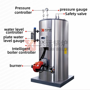 LHG Small Vertical 500 700 1000 1500 Kg Natural Gas Lpg Oil Diesel Fired <strong>Steam</strong> Boiler <strong>Steam</strong> <strong>generator</strong> - Product Image 2