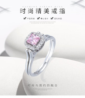 2025 nouvelle mode Double face tour carré zircone bague de fiançailles pierre laiton cuivre bijoux Zircons