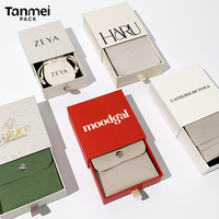Boîte Tiroir à Bijoux Verte avec Logo Personnalisé pour Bagues, Boucles d'Oreilles et Colliers, Emballage avec Pochette
