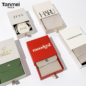Scatole Portagioie a Cassetto Verdi con Logo Personalizzato per Anelli, Orecchini e Collane con Sacchetto - Product Image 3