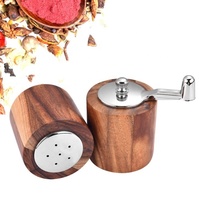 Acaia Penggiling Garam dan Merica Baja Tahan Karat, Set 2 Buah Penggiling Inti Keramik