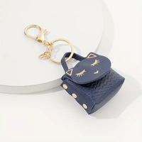 Dompet Koin Kulit PU Gantungan Kunci Tas Mini Dompet Koin Kantong Koin Tas Jinjing Mini Gantungan Kunci Tempat Earphone Dompet Desainer