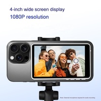 Monitor Magnético para Selfies con Pantalla 4K y Control Remoto Bluetooth, Monitor de Cámara Trasera Adecuado para Selfies, Vlogs y TikTok, Lentes Instantáneas para iPhones