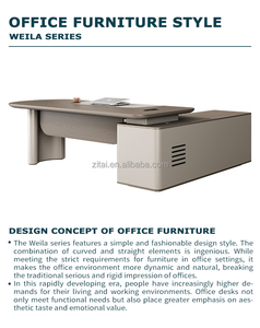 Zitai phong cách gỗ sồi cao văn phòng điều hành ngăn kéo loại công suất lớn tiết kiệm không gian chống phai không thấm nước bền tủ gỗ - Product Image 4