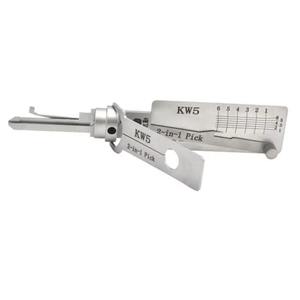 Lishi KW5 2 in 1 Pick sivil araçları kapı kilitleri için 6 Pins çilingir çilingir paslanmaz çelik Lockpicks alır - Product Image 2
