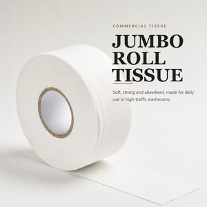 Papier toilette en rouleau jumbo personnalisé, en pâte de bois vierge, doux, pour approvisionnement en gros - Product Image 3