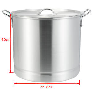 Vaporera <span class=keywords><strong>de</strong></span> Aluminio con Tapa <span class=keywords><strong>de</strong></span> Vidrio <span class=keywords><strong>de</strong></span> 20, 24, 32 y 40 Cuartos, Color Plateado, <span class=keywords><strong>para</strong></span> <span class=keywords><strong>Tamales</strong></span> y Mariscos - Product Image 2