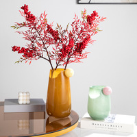 Vase en verre Macron, décoration de table douce, vase à fleurs en forme spéciale, combinaison de boules de vase faites à la main, couleurs assorties