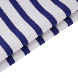 Rouleau de tissu rayé 300 GSM 98% polyester 2% élasthanne avec surface tricotée dense et structurée pour robes, chemises, jupes et costumes - Product Image 3