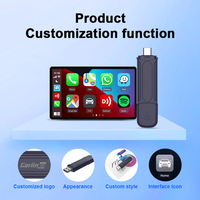 Nouvelle voiture Ai Player Fast Plug And Play Voice Radio Sound Control 2 In1 Filaire à Sans Fil Android Auto Carplay Usb Ai Box Pour Apple