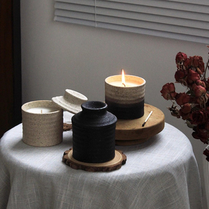 WELLNESS Décoration d'ambiance pour la maison, fabrication sur mesure ODM OEM, pot <span class=keywords><strong>en</strong></span> <span class=keywords><strong>terre</strong></span> <span class=keywords><strong>cuite</strong></span> ancien et calme, bougies parfumées à la cire de soja, cadeaux parfumés - Product Image 3