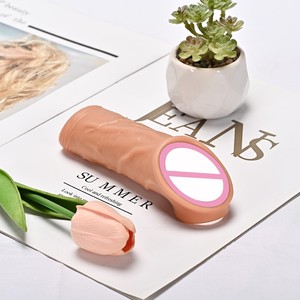 Tpe नरम यथार्थवादी क्रिस्टल कंडोम आस्तीन पुरुषों के लिए एक्सटेंडर शेथ एक्सटेंडर शेथ - Product Image 5