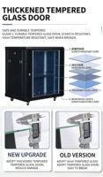 Armoire serveur double usage murale ou au sol de 19 pouces, profondeur 0,8 mètre, en acier laminé à froid SPCC, armoire réseau