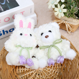 Vente d'usine – Porte-clés en peluche mini-tulipe super doux, pendentif en coton Kawaii, anti-stress, cadeau de mariage - Product Image 3