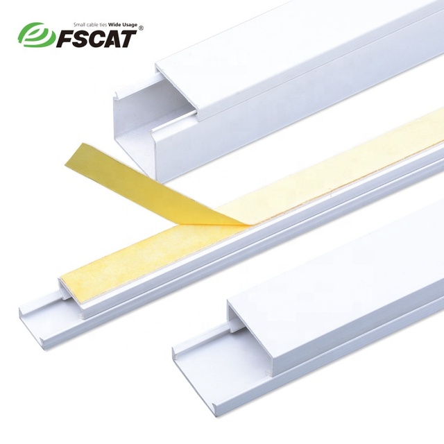 FSCAT Customizable Factory-made PVC Cable Trunking Different Sizes Durable Waterproof Fire Retardant UV Resistant CE Wire