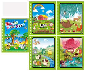 สมุดระบายสีน้ำมหัศจรรย์สำหรับเด็ก ใช้ซ้ำได้ หนา 1 ซม. ของเล่นกระดาษสำหรับเด็ก ฝึกวาดภาพและเรียนรู้ในโรงเรียนอนุบาล - Product Image 5