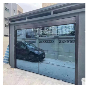 <span class=keywords><strong>Porte</strong></span> <span class=keywords><strong>de</strong></span> <span class=keywords><strong>garage</strong></span> <span class=keywords><strong>sectionnelle</strong></span> <span class=keywords><strong>motorisée</strong></span> en verre pleine hauteur, sans cadre, avec sécurité - Product Image 2